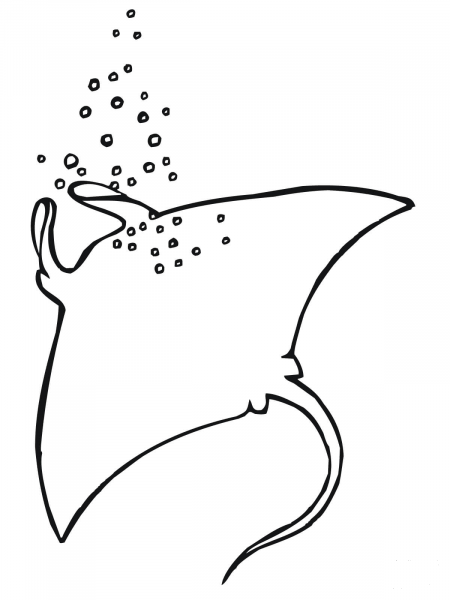 Manta Eagle Ray coloring page image