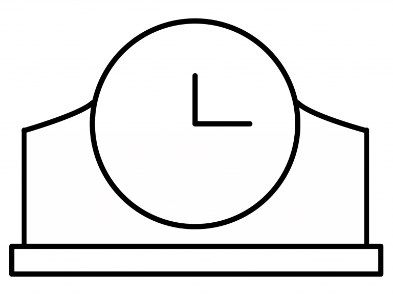 Mantelpiece Clock Emoji coloring page ColouringPages