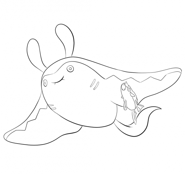 Mantine coloring page image