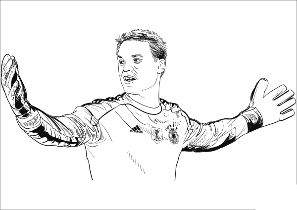 Manuel Neuer coloring page image