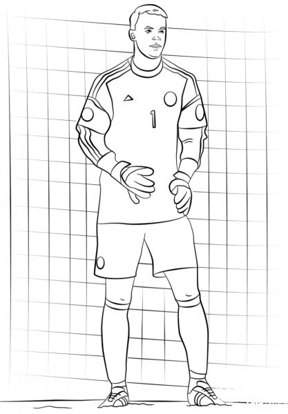 Manuel Neuer coloring page image