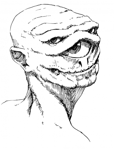 Many Eyed Creature coloring page image