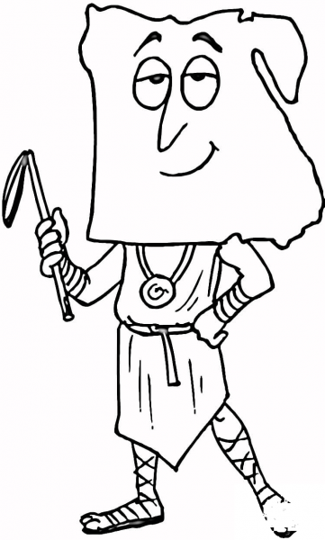 Map of Egypt coloring page image