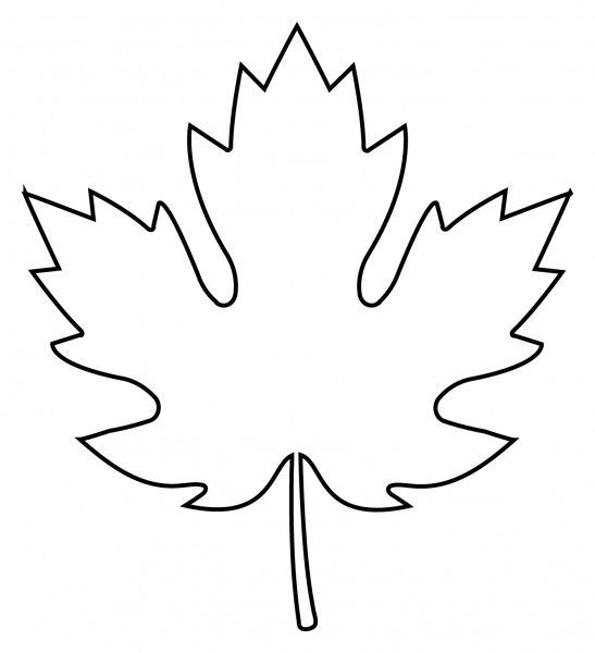 Maple Leaf Emoji coloring page - ColouringPages