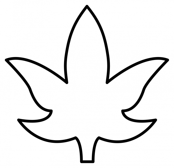 Maple Leaf Emoji coloring page image