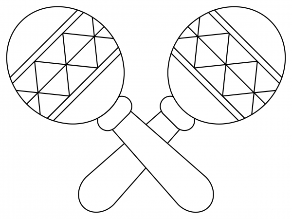 Maracas coloring page image