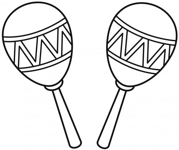 Maracas coloring page image