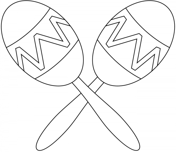 Maracas coloring page image