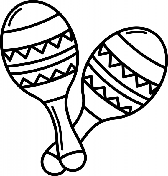 Maracas coloring page image