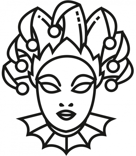 Mardi Gras coloring page image