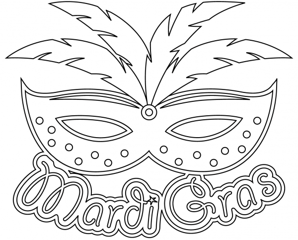 Mardi Gras coloring page image
