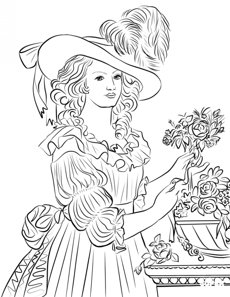 Marie Antoinette  coloring page image