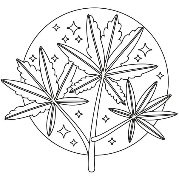 Marijuana coloring page image
