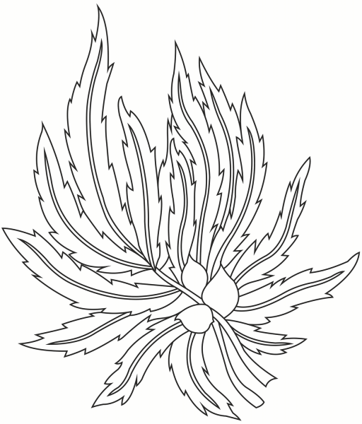 Marijuana coloring page image
