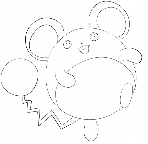 Marill coloring page image
