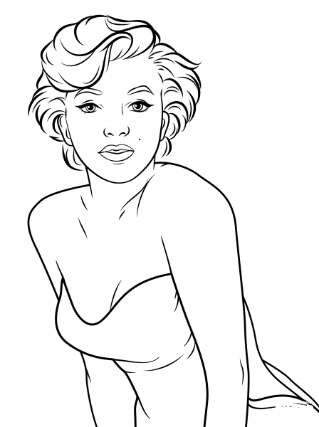 Marilyn Monroe coloring page image