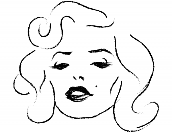 Marilyn Monroe Portrait coloring page image