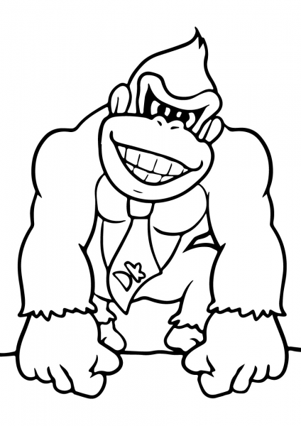 Mario Bros. Donkey Kong coloring page image