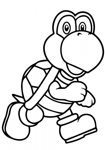 Mario Bros Koopa Troopa coloring page image