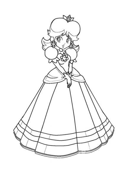 Mario Bros. Princess Daisy coloring page image