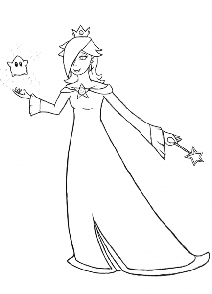 Mario Bros. Rosalina coloring page - ColouringPages