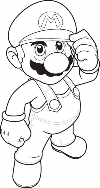 Mario  coloring page image