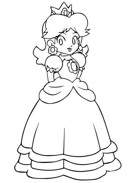 Mario Daisy coloring page image