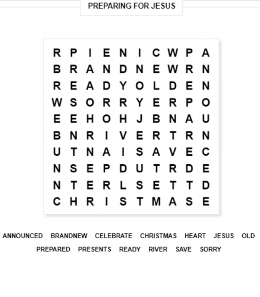 Mark 1.1 Word Search coloring page image