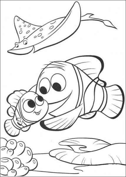Marlin Is Finding Nemo  coloring page image