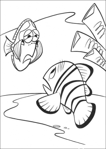 Marlin Lost Nemo  coloring page image
