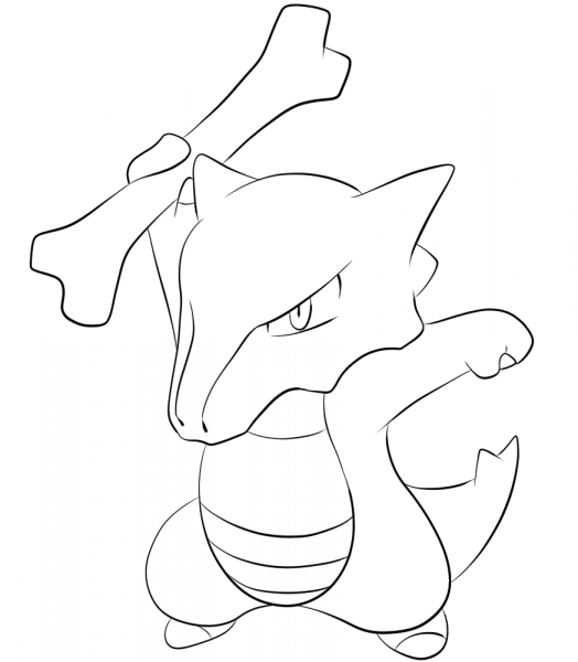 Marowak coloring page image