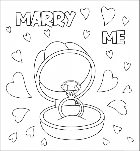 Marry Me coloring page image