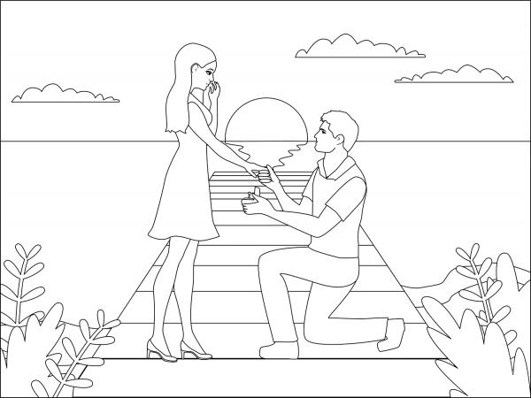 Marry Me coloring page image