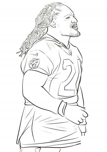 Marshawn Lynch coloring page image