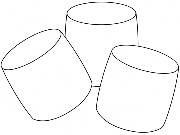 Marshmallow coloring page image