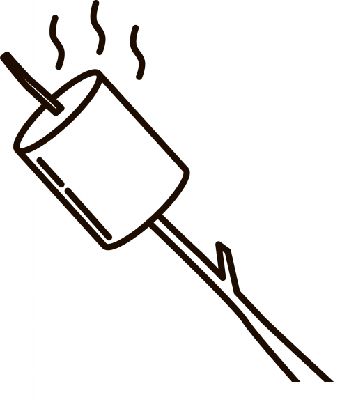 Marshmallow coloring page image