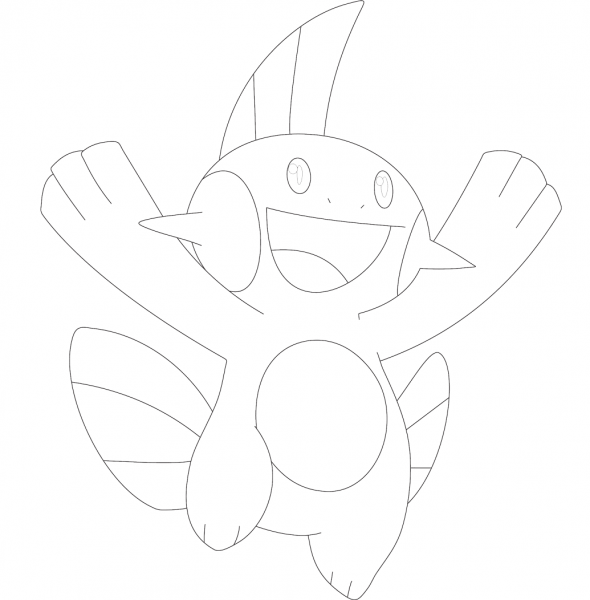 Marshtomp coloring page image