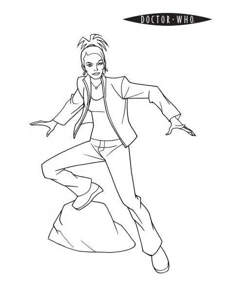 Martha Jones from Doctor Who coloring page image