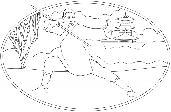 Martial Arts coloring page image