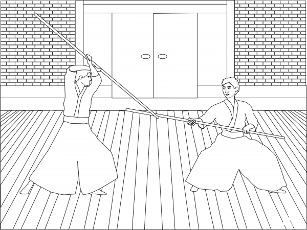 Martial Arts coloring page image
