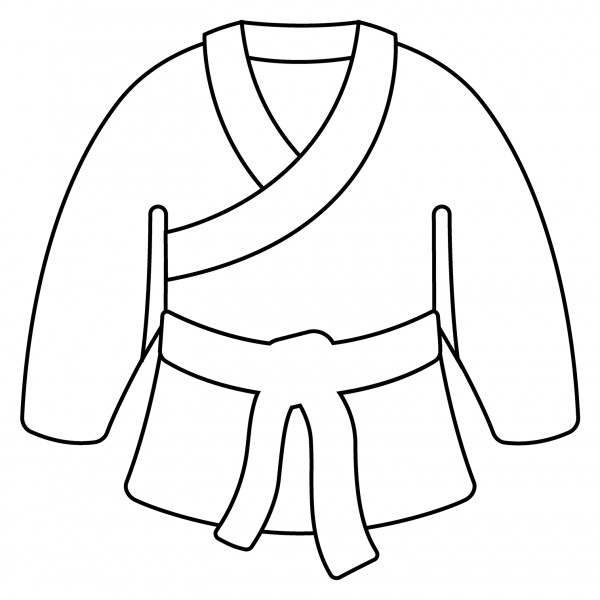 Martial Arts Uniform Emoji coloring page image