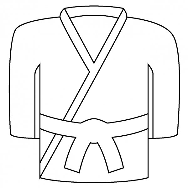 Martial Arts Uniform Emoji coloring page image
