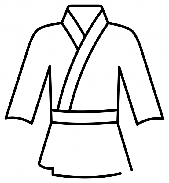 Martial Arts Uniform Emoji coloring page image