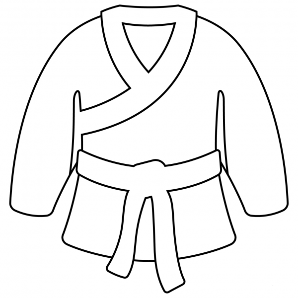Martial Arts Uniform Emoji coloring page image