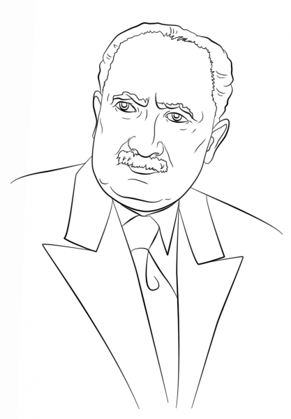 Martin Heidegger coloring page image