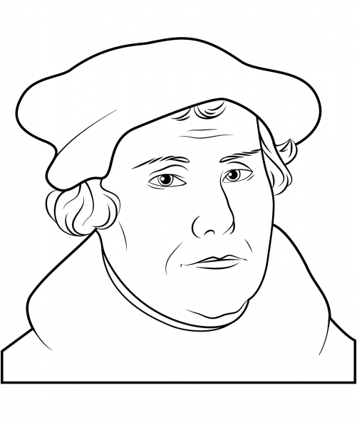 Martin Luther  coloring page image