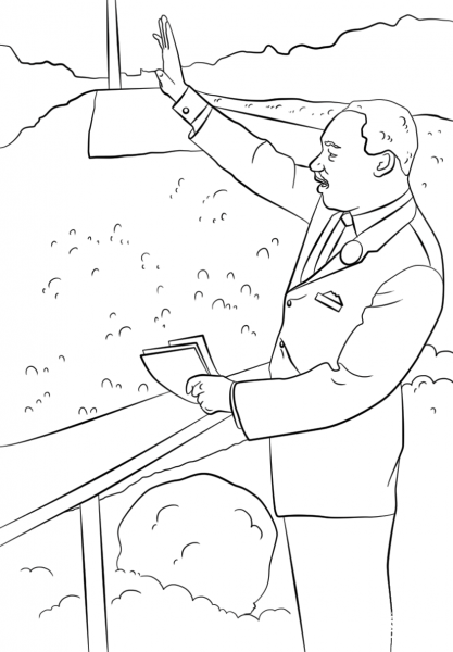 Martin Luther King I Have a Dream coloring page image