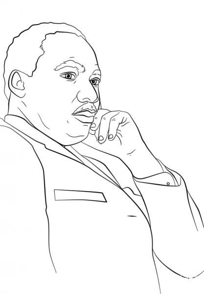 Martin Luther King, Jr. coloring page image