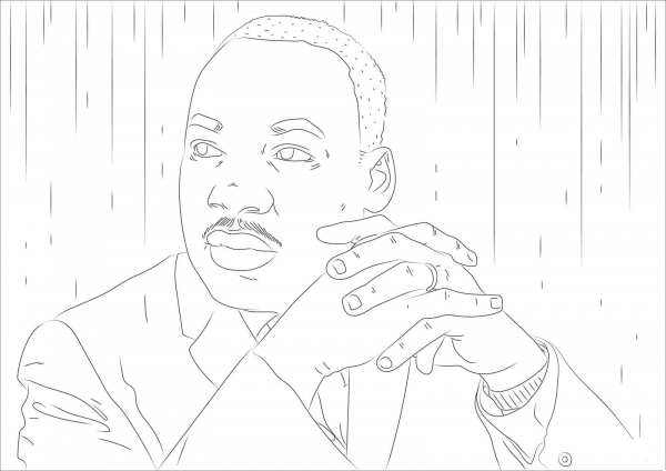 Martin Luther King Jr. coloring page image