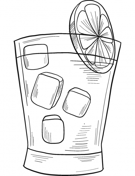 Martini Glass coloring page image